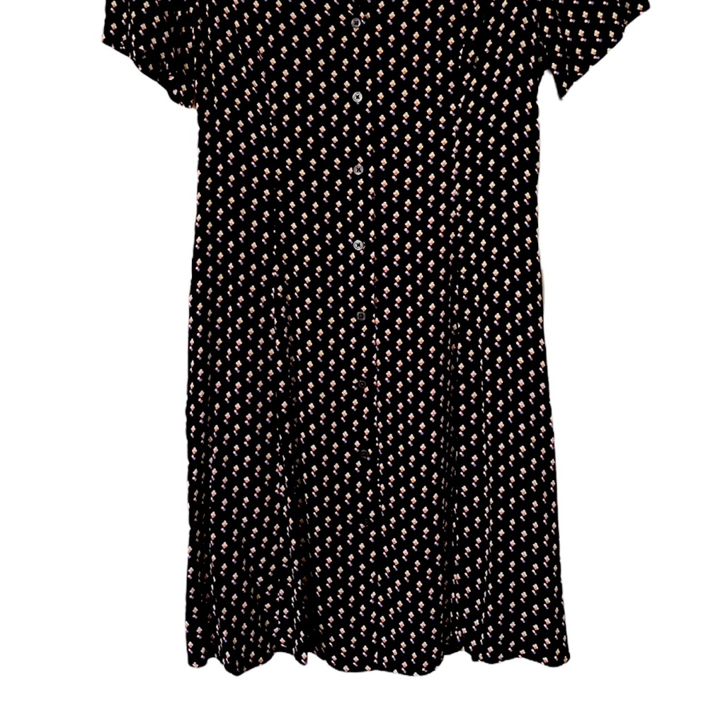 NWT Gap dress, ditsy print on black, button front, pockets size 12 - Picture 10 of 10